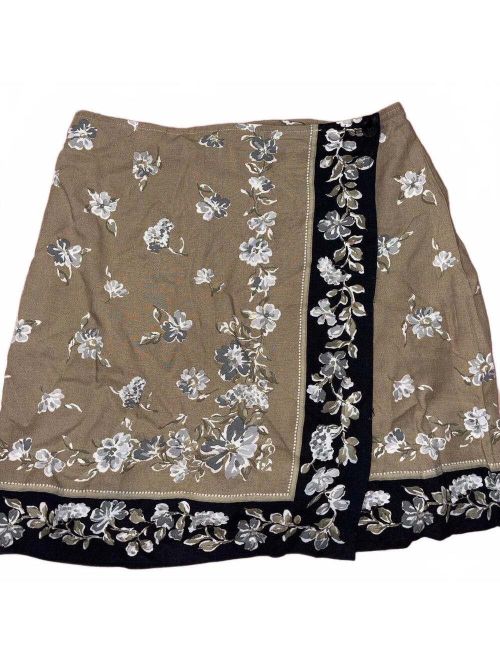 90s AB Studio Byer California floral mini skirt